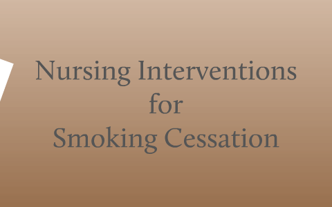 nursing interventions for smoking cessation