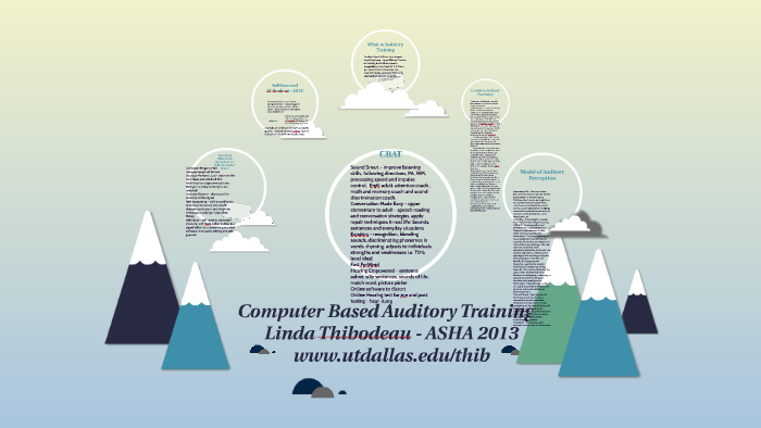 Computer Based Auditory Training - Linda Thibodeau - ASHA 20 by Debbie ...