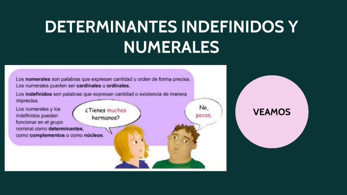 DETERMINANTES INDEFINIDOS Y NUMERALES by Melissa Cabanillas on Prezi Next