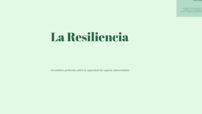 La Resiliencia by mariana ruiz montaña on Prezi
