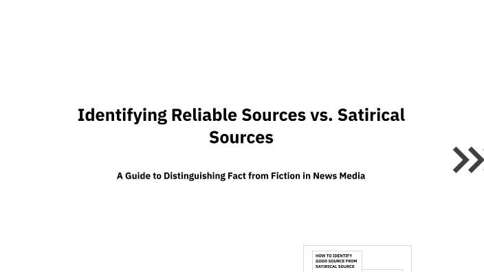 Identifying Reliable Sources vs. Satirical Sources by Aiel Quinzon on Prezi