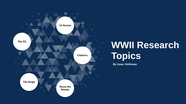 topics for ww2 research paper