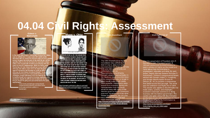 04.04 Civil Rights: Assessment By Jake Benitez