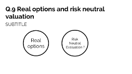 Q 9 Real Options Risk Neutral Valuation By Tue Emborg