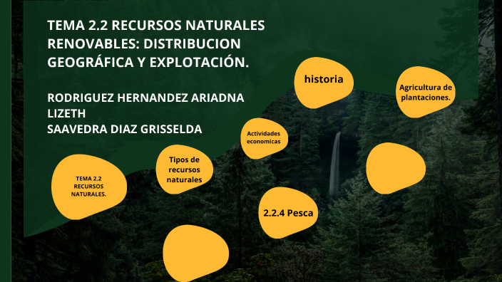 TEMA 2.2 RECURSOS NATURALES RENOVABLES: DISTRIBUCION GEOGRÁFICA Y
