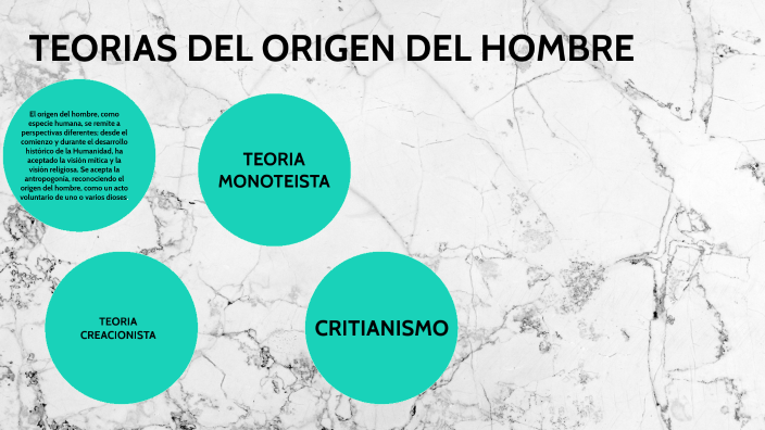 3 Teorias Del Origen Del Hombre