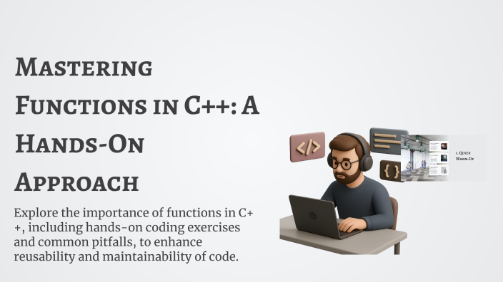 Mastering Functions in C++: A Hands-On Approach by YM - 07SE 920825 W G ...