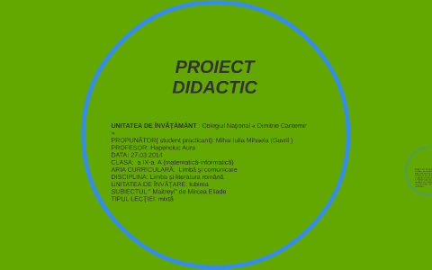 Proiect Didactic By Iulia Gavril On Prezi