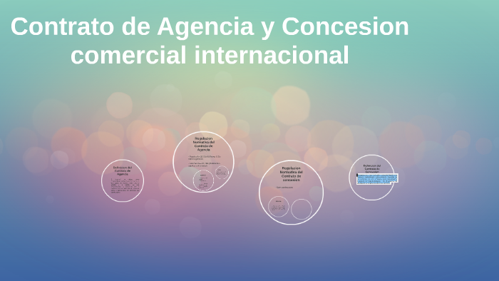 Contrato de Agencia y Concesion comercial Internacional by Karen Chaves