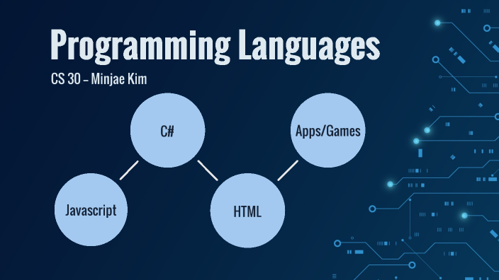 CS 30 - Programming Languages by Minjae Kim