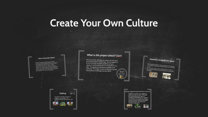 create your own culture essay