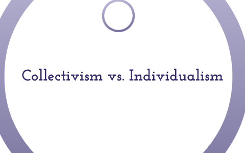 Collectivism vs. Individualism and non-verbal communications by Danni ...