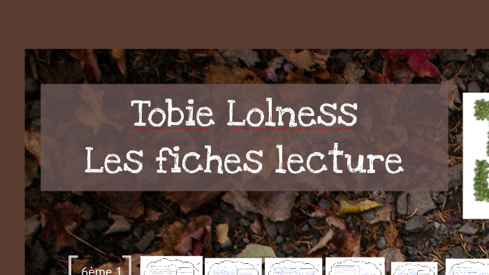 Tobie Lolness Les fiches lecture by cdi sand