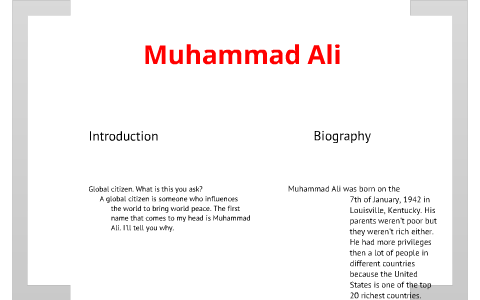 Muhammad Ali by Michael George on Prezi