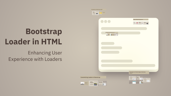 Bootstrap Loader in HTML by Nishath Jahan Ara on Prezi