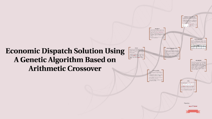 Economic Dispatch Solution Using A Genetic Algorithm Based o by saja Al ...