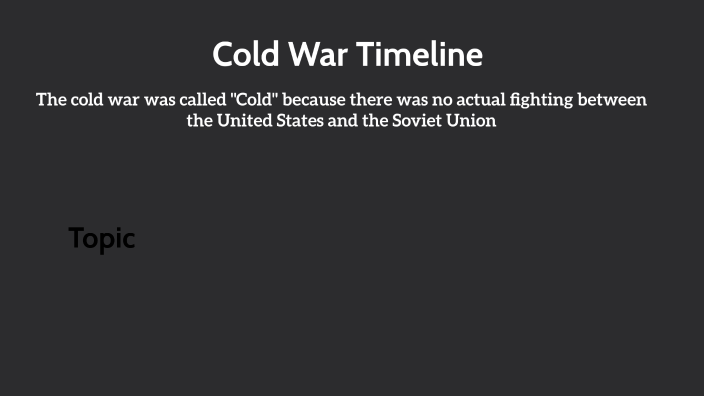 Cold War Timeline By Destiny Babb On Prezi