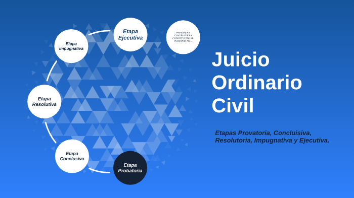 Juicio Ordinario Civil (etapa Probatoria, Audiencia De Pruebas Y ...