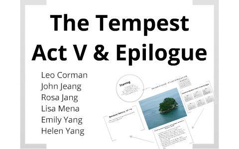 the tempest act 5 epilogue