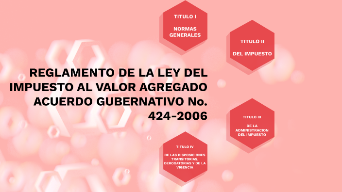 REGLAMENTO DE LA LEY DEL IMPUESTO AL VALOR AGREGADO by Marlon Chén on Prezi