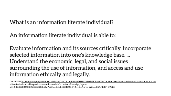 information literate individual essay