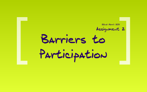 barriers participation sport