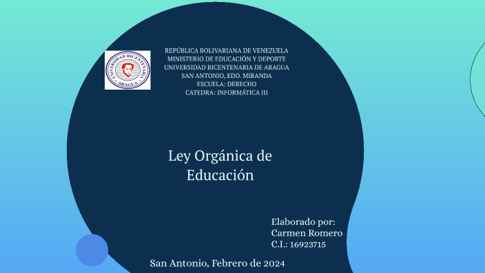 Ley Organica de Educación by Carmen Romero on Prezi