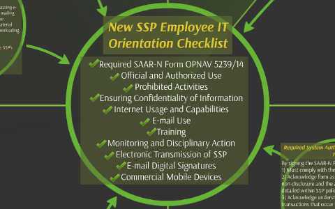 Ssp Checklist New SSP Employee IT Orientation Checklist by Nadejda Taylor on Prezi