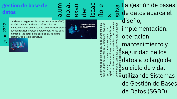 gestion de base de datos by alex flores silva on Prezi