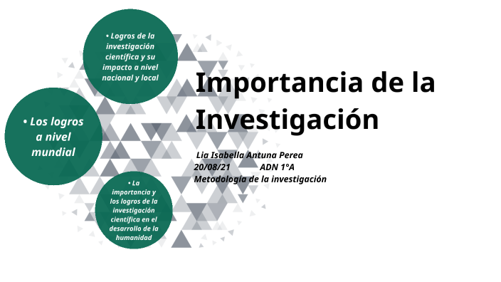 Importancia de la Investigación by Lia Antuna on Prezi