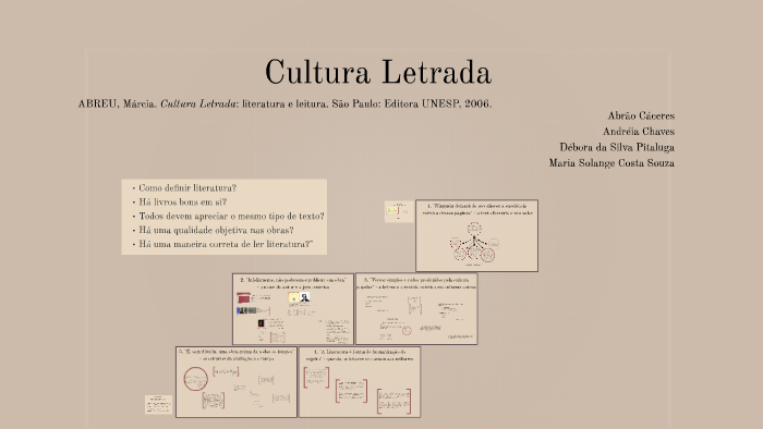 O Que é Cultura Letrada