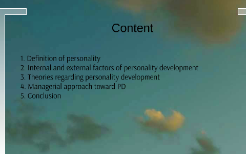 theories of personality development
