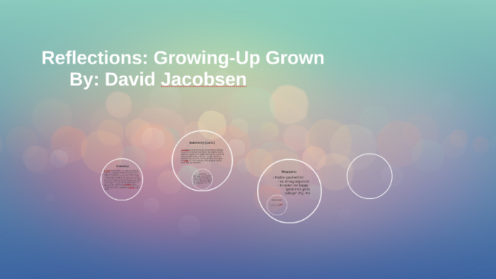 Growing Up Reflection Reflections: Growing-Up Grown by Jajuan Cosby on Prezi