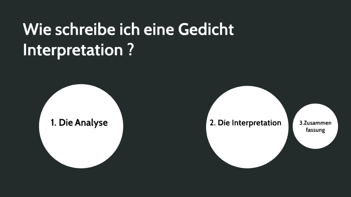 Wie Schreibe Ich Eine Interpretation Wie schreibe ich eine Gedicht Interpretation? by Colin Ehwein on Prezi