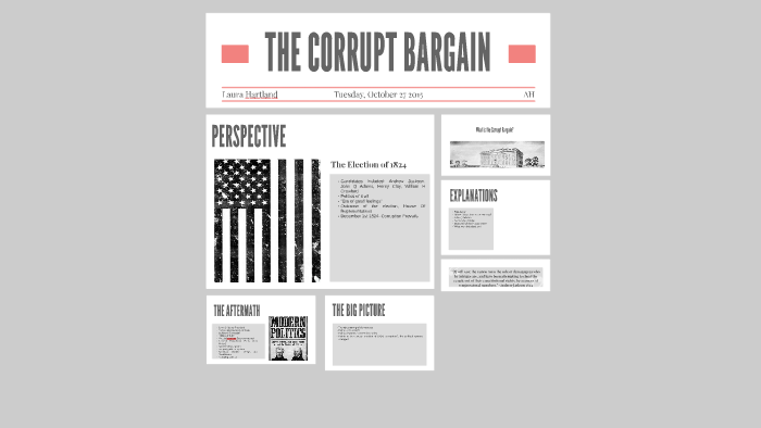 write a 6 word summary of the corrupt bargain
