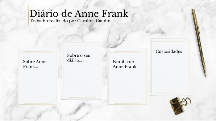 Diário de Anne Frank by Carolina Rodrigues on Prezi