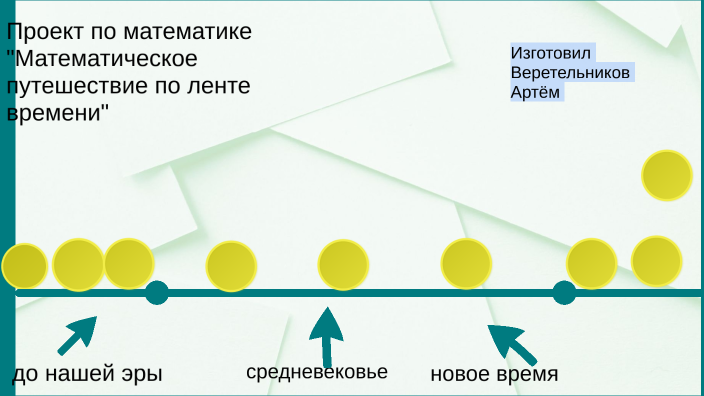 Проект по математике 6 класс путешествие по ленте времени