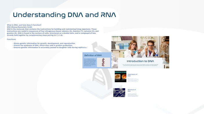 Understanding DNA and RNA by Karanveer Singh on Prezi