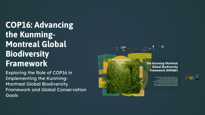 COP16: Advancing the Kunming-Montreal Global Biodiversity Framework by ...