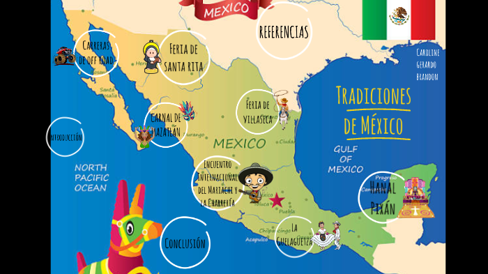 Mapa De La Republica Mexicana Con Costumbres Y Tradiciones