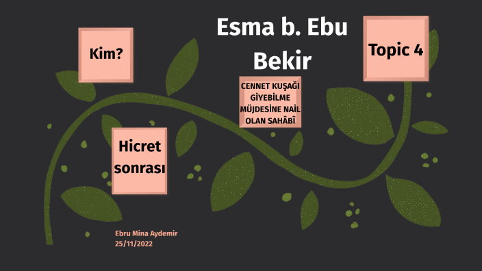 Esma B. Ebu Bekir By Ebru Mina Aydemir On Prezi