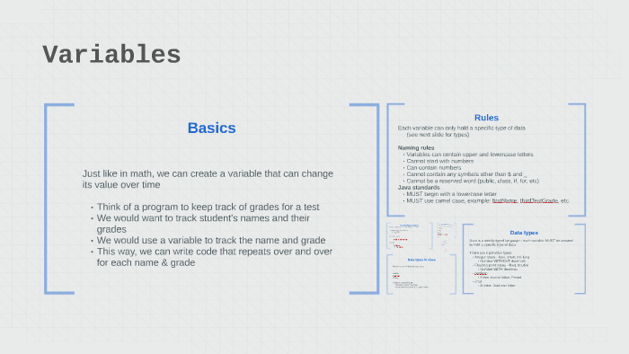 Variables by Mark Coleman