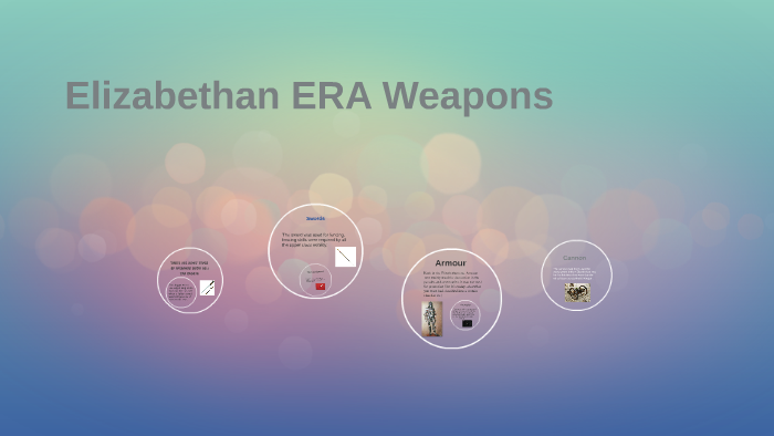 Elizabethan ERA Weapons by Jamie Hunnicutt