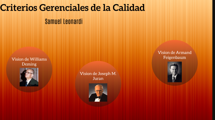 Criterios Gerenciales de la Calidad by Samuel Leonardi on Prezi