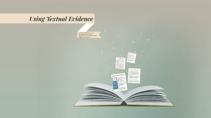 textual evidence definition literature