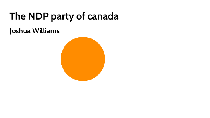 The NDP party of canada by josh williams on Prezi