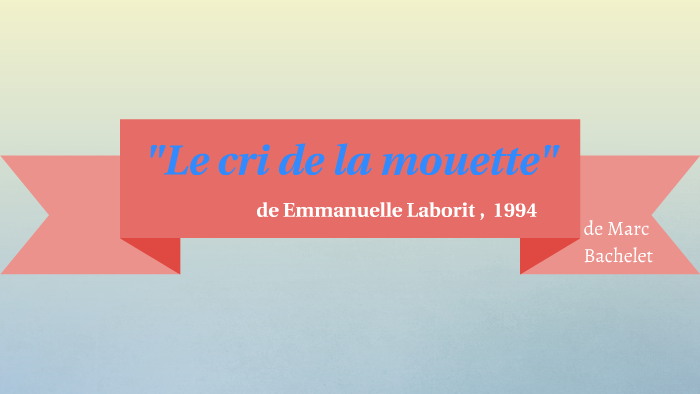 Le Cri De La Mouette Livre
