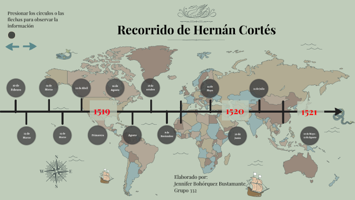Recorrido de Hernán Cortés hasta la conquista de Tenochtitlán by