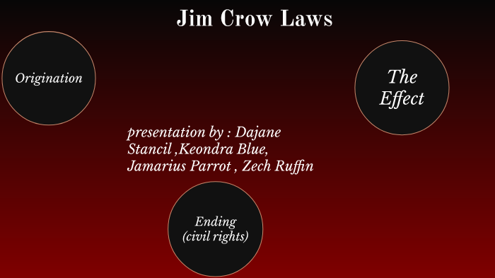 Jim Crow laws by Dajane Stancil on Prezi