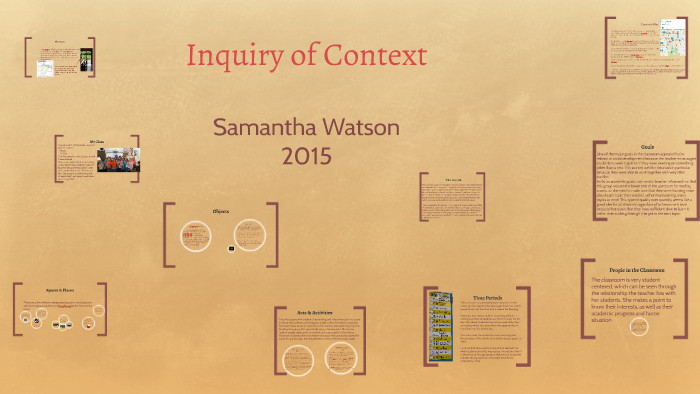 contexts for inquiry book